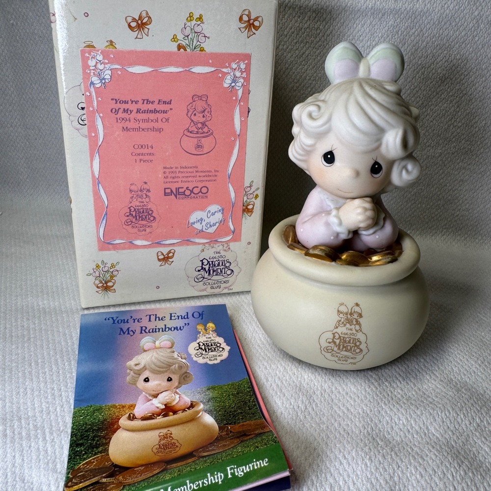 Precious Moments You're The End Of My Rainbow 1994 Membership Figurine C0014 Box